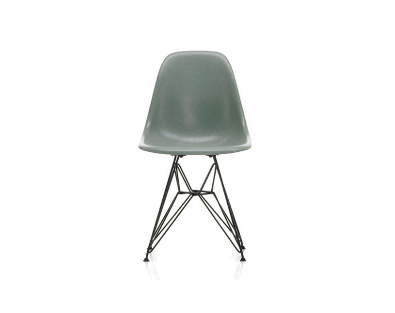 Eames Fiberglass Side Chair Sea Foam Green DSR Black Base 2nd Floor