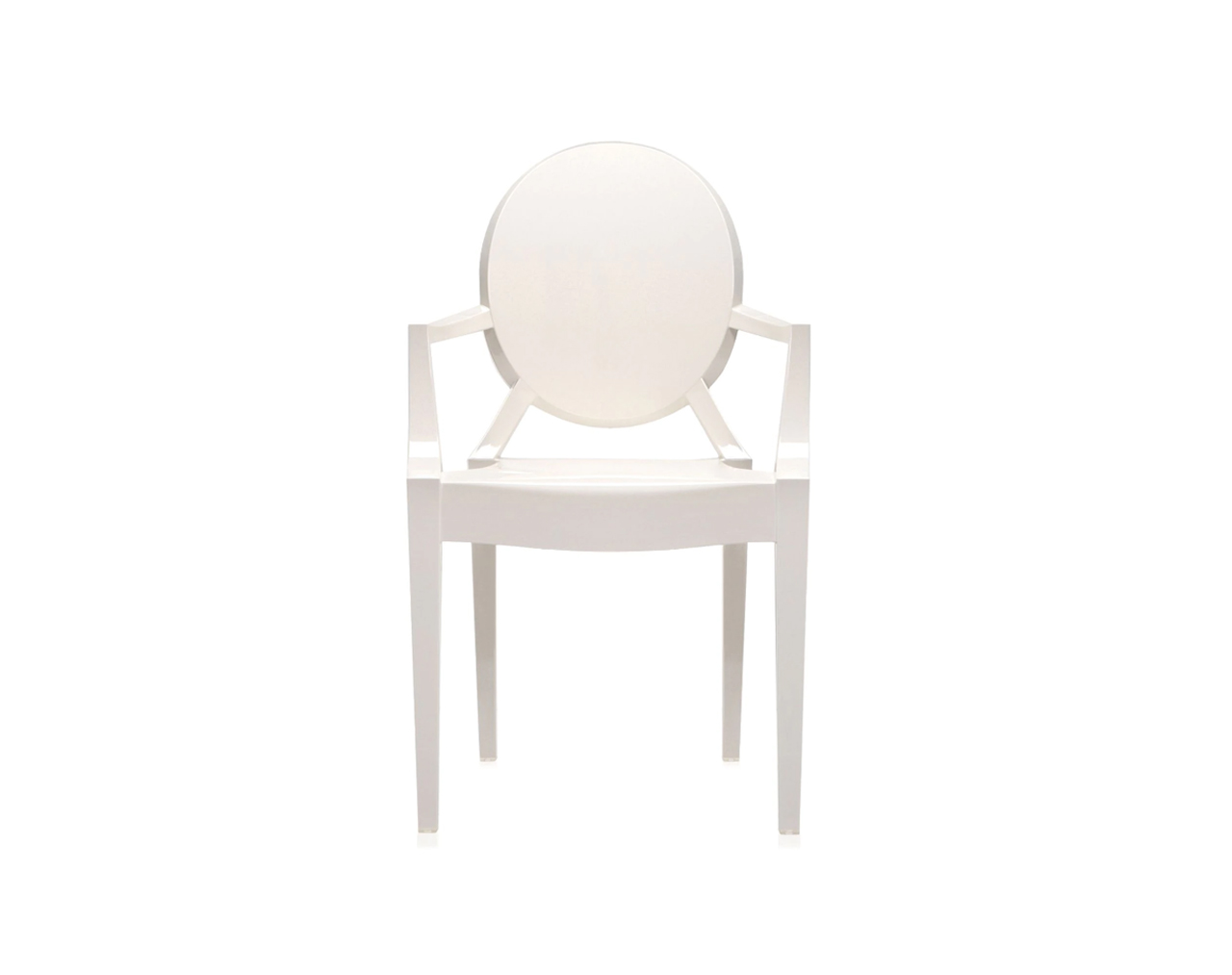louis ghost chair glossy white