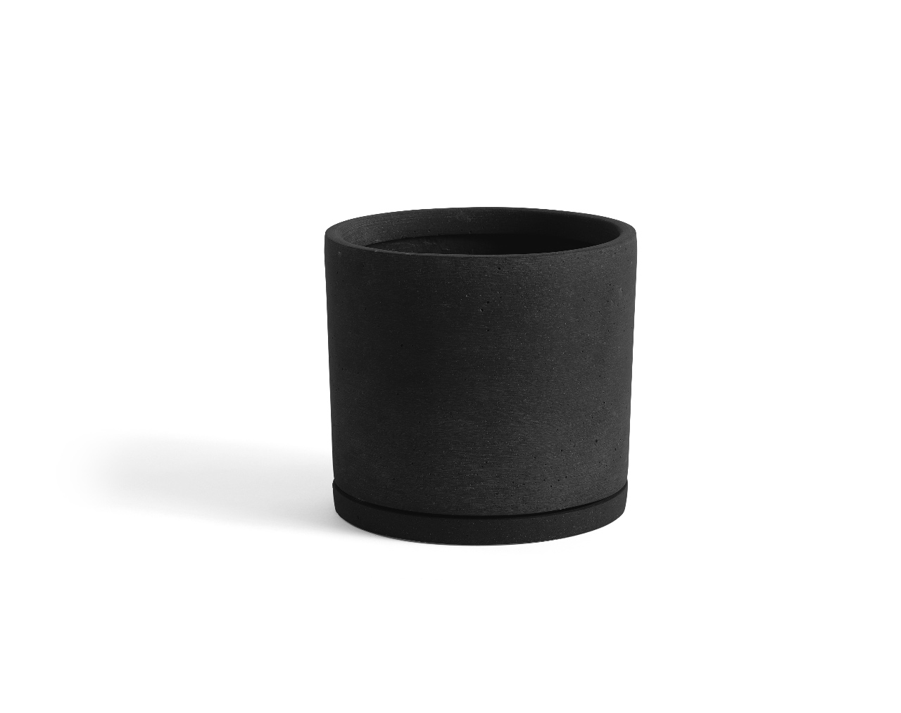 Plant Pot with Saucer XXL Black 2nd Floor