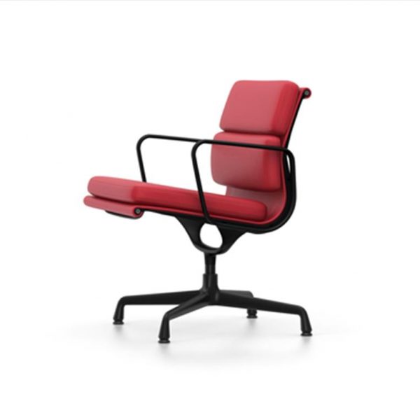 Soft-Pad-207Red-LeatherBlack-Base-Non-Swivel