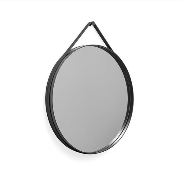 Strap-Mirror-Ø70-cm--Anthracite