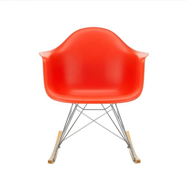 Eames-Plastic-Armchair-Poppy-Red--Golden-Maple