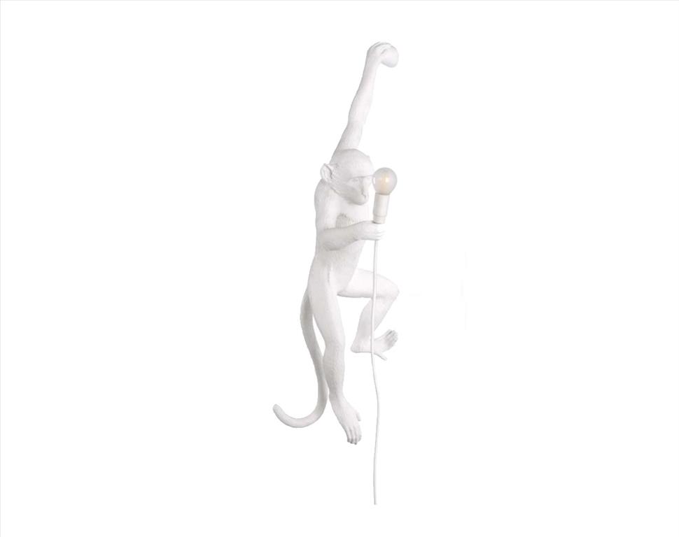 Monkey-Lamp-White-Hanging-Indoor-Version-Left