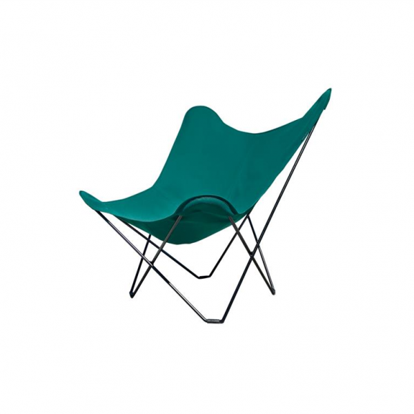 Butterfly-Chair-Dark-Green-Outdoor--Black-Base