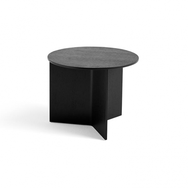 Slit-Table-Wood--Round-Black-Ø45