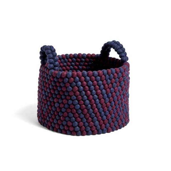 Bead-Basket-with-Handle--Burgundy-Chevron