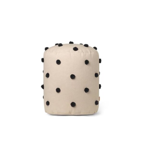 Dot-Tufted-Pouf-Sand--Black