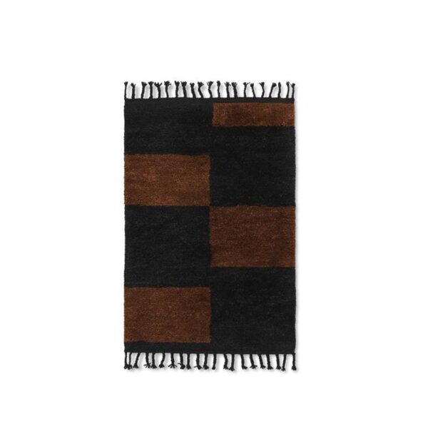 Mara-Knotted-Rug-Small-Black--Chocolate