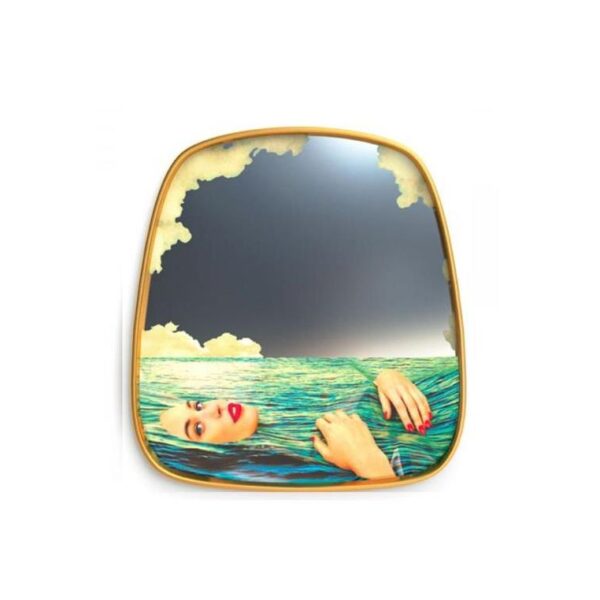 Mirror-Gold-Frame-Sea-Girl