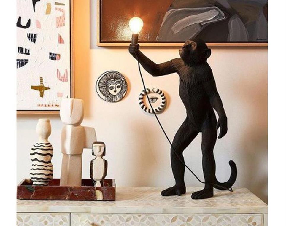 Standing shop monkey lamp