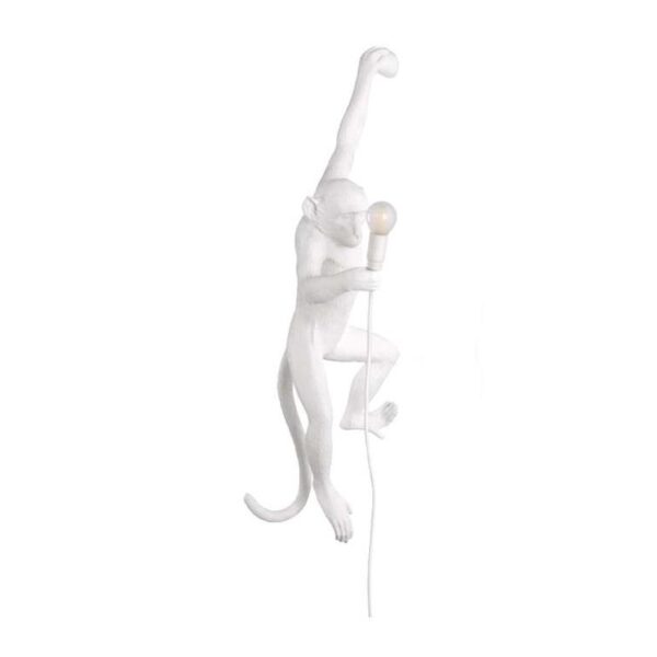 Monkey-Lamp-White-Hanging-Indoor-Version-Left