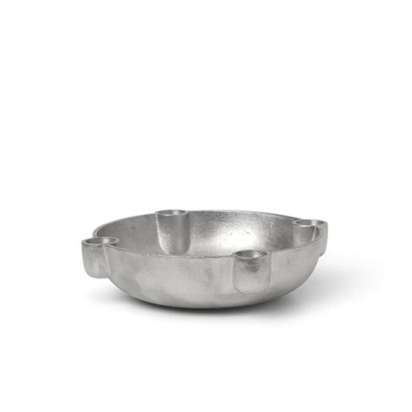 Bowl-Candle-Holder-Aluminium--Medium