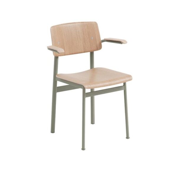 Loft-Chair-With-Armrest-OakDusty-Green