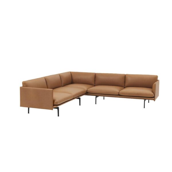 Outline-Corner-Sofa-Cognac-Refine-Leather-Black-Base