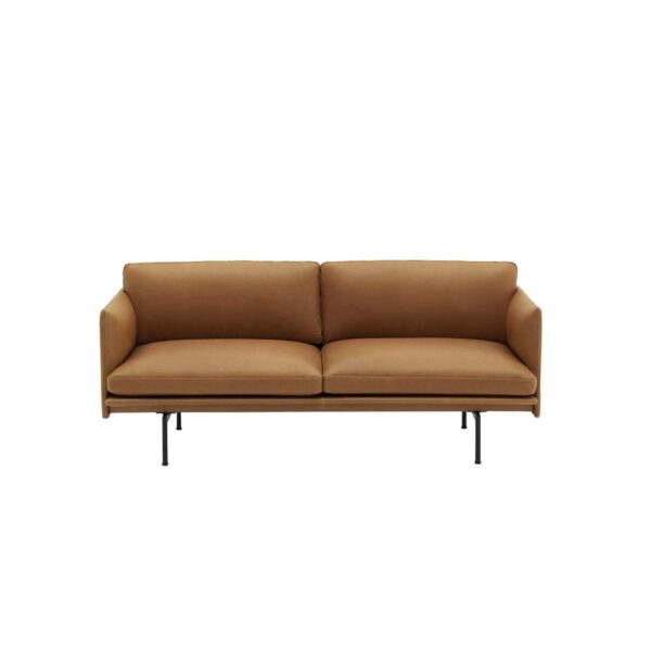 Outline-Sofa-2-Seater-Cognac-Refine-Leather-Black-Base