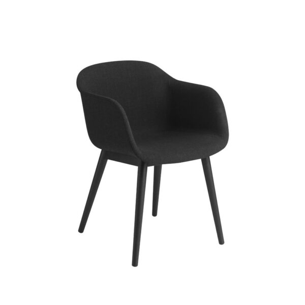 Fiber-Armchair-Wood-Base-FabricBlack