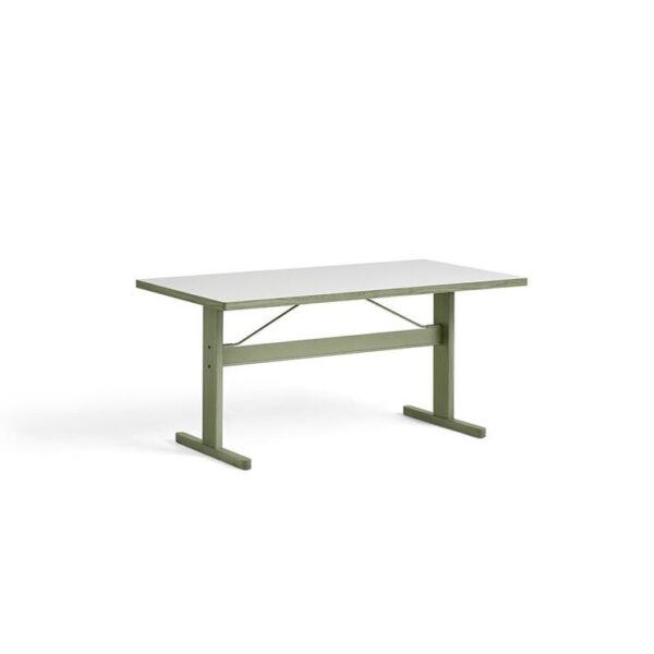 Passerelle-Table-Thyme-Green-Lacquered-Oak--Thyme-Green-Crossbar--Dusty-Grey-Laminate--L160