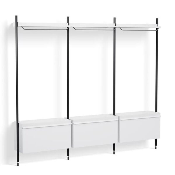 Pier-System-1003-3-Columns-PS-White-Steel--Black-Profiles