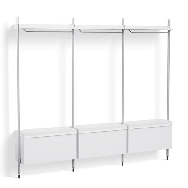 Pier-System-1003-3-Columns-PS-White-Steel--Clear-Profiles