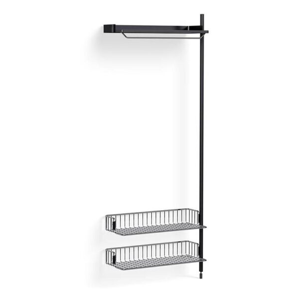 Pier-System-1010-Add-on-PS-Black-Steel--Black-Profiles--Chromed-Wire-Shelf