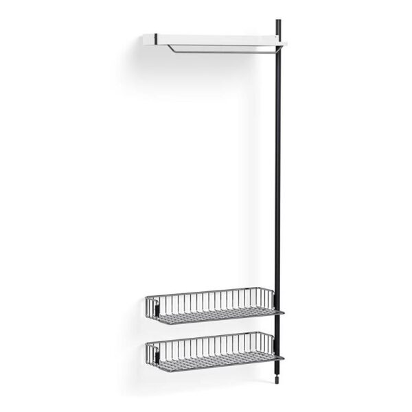 Pier-System-1010-Add-on-PS-White-Steel--Black-Profiles--Chromed-Wire-Shelf