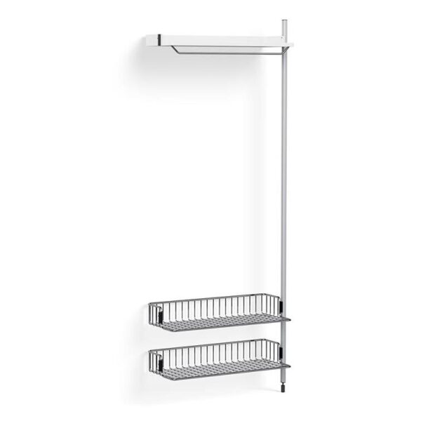Pier-System-1010-Add-on-PS-White-Steel--Clear-Profiles--Chromed-Wire-Shelf