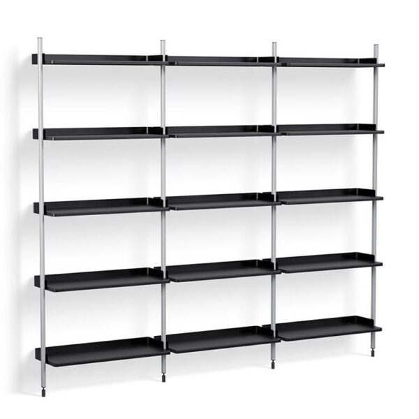 Pier-System-113-3-Columns-PS-Black-Steel--Clear-Profiles