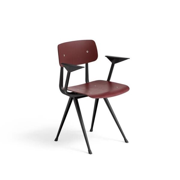 Result-Armchair-Black-Steel--Dark-Brick-Lacquered