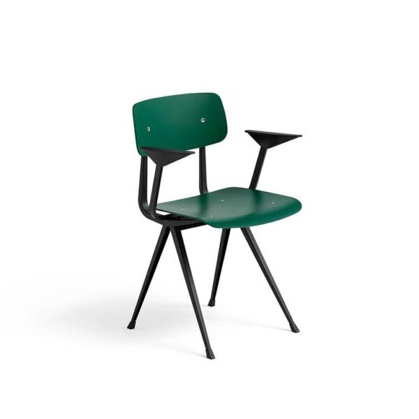 Result-Armchair-Black-Steel--Forest-Green-Lacquered