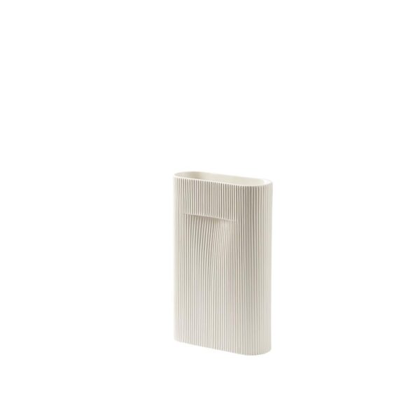 Ridge-Vase-Small-Off-White