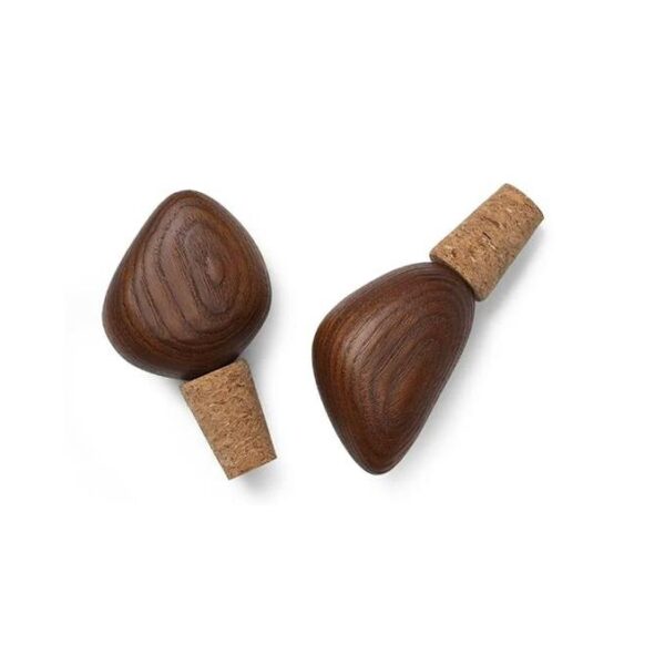 Cairn-Wine-Stoppers-Set-of-2-Dark-Brown