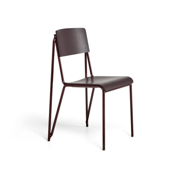 Petit-Standard-Chair--Dark-Bordeaux-Powder-Coated-Steel-Dark-Bordeaux-Stained
