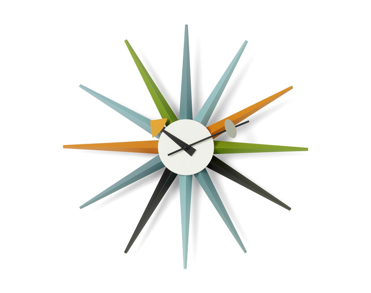 Sunburst-Clock-Multicoloured