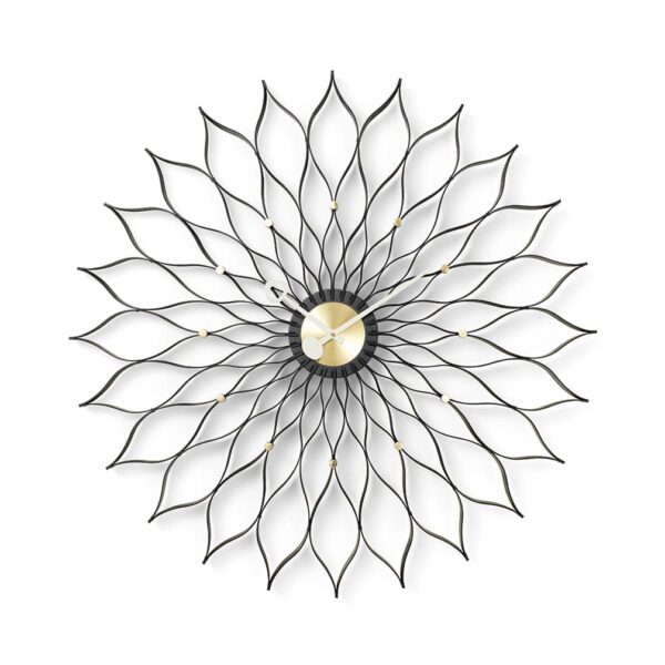 Sunflower-Wall-Clock-Black-AshBrass