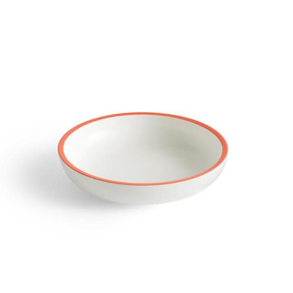 Sobremesa-Serving-Bowl--Small--White-with-Red-Rim