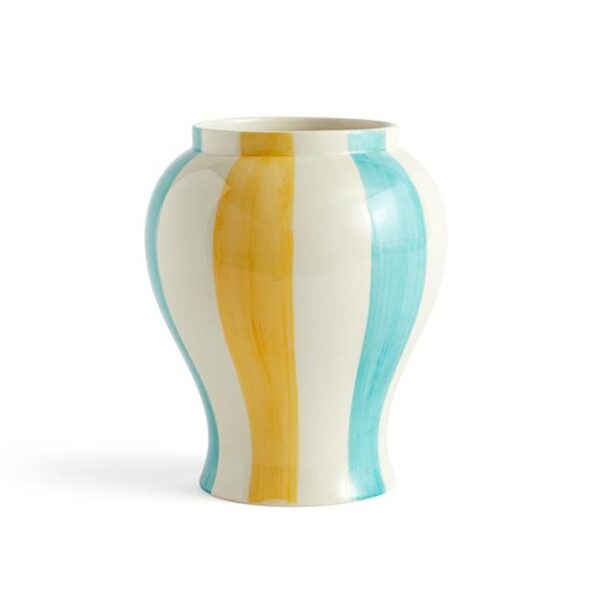 Sobremesa-Stripe-Vase-L-Green-Yellow