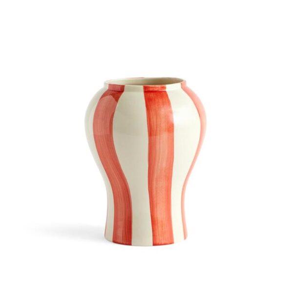Sobremesa-Stripe-Vase-S-Red