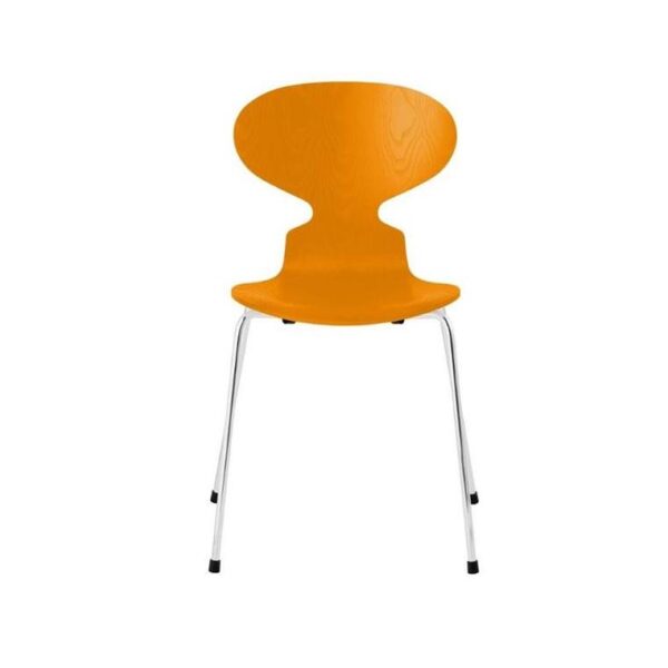 Ant-Chair-4-legs-Burnt-Yellow-Seat-Chrome-Base