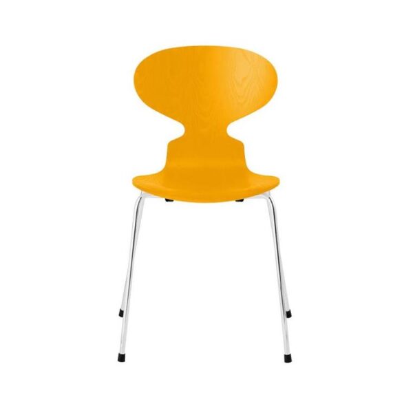 Ant-Chair-4-legs-True-Yellow-Seat-Chrome-Base