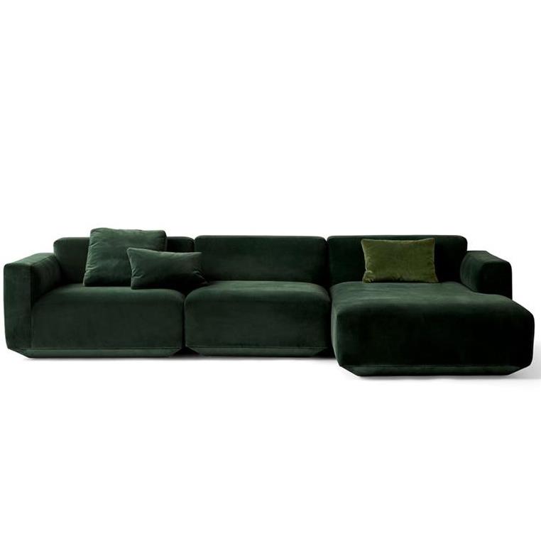 Develius-Modular-Sofa--Velvet-Forest-Green-Configuration-F