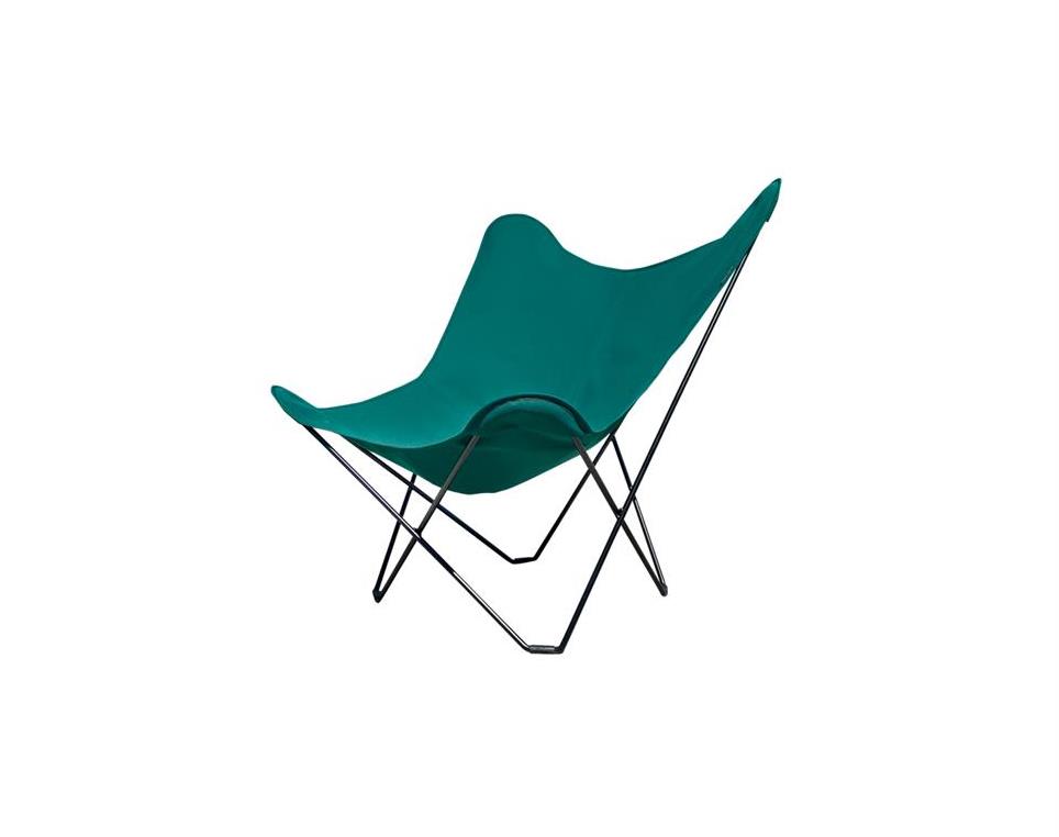 Butterfly-Chair-Dark-Green-Outdoor--Black-Base