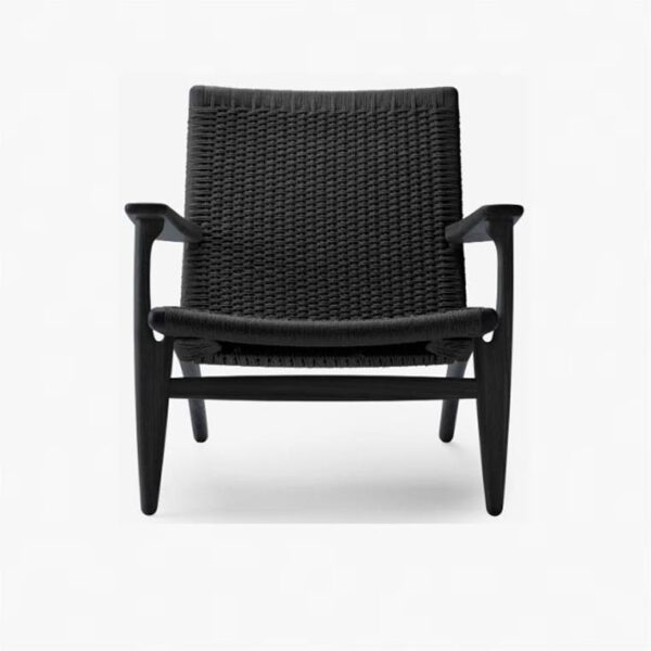 CH25-Lounge-ChairCertified-Oak-Painted-Black-Black-paper-Cord