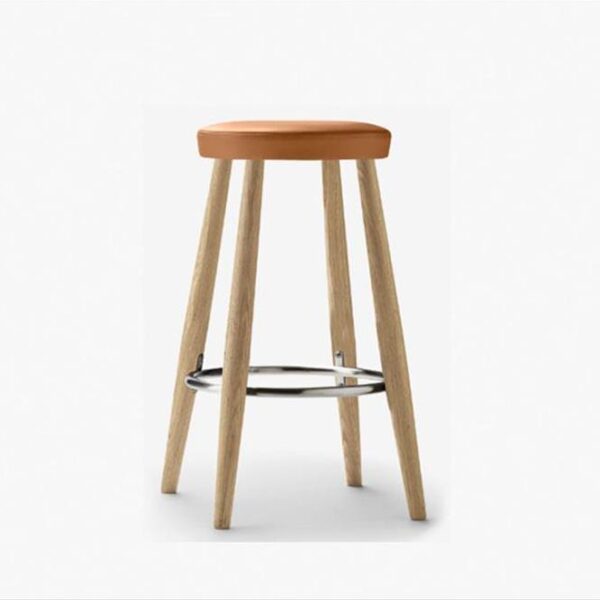 CH58-Bar-Stool-Oak-Soap-Stainless-Steel-Leather-Loke-7050-Ø35-cm