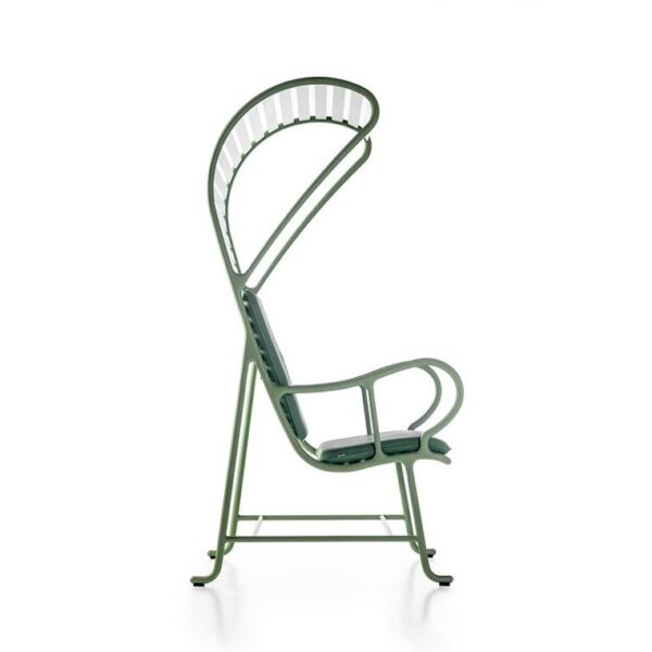 Gardenias-Armchair-with-Pergola-Green-With-Cushion