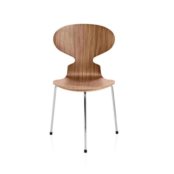 Ant-Chair-3100-Clear-Lacquered-Walnut-Shell-Stainless-Steel-Base