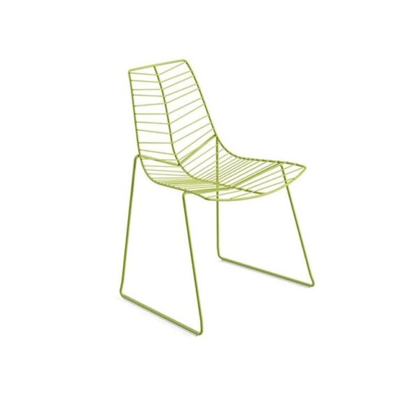 Leaf-Sled-Stackable-Chair-Green