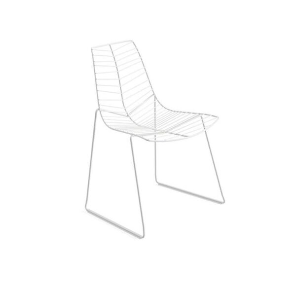 Leaf-Sled-Stackable-Chair-White