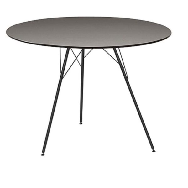 Leaf-Table-Frame-Anthracite--Top-Grey-ø100-cm