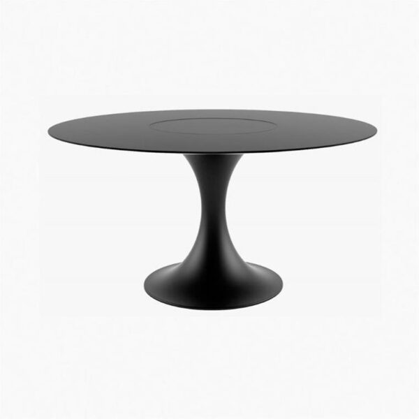 Manzu-Table-With-Turning-Plate-Ø140-Black