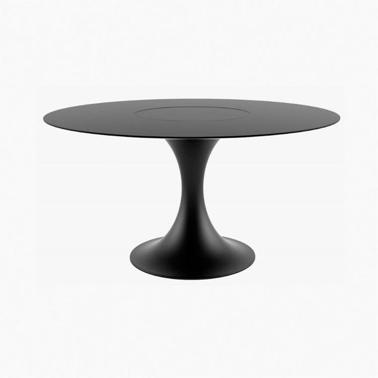 Manzu-Table-With-Turning-Plate-Ø140-Black